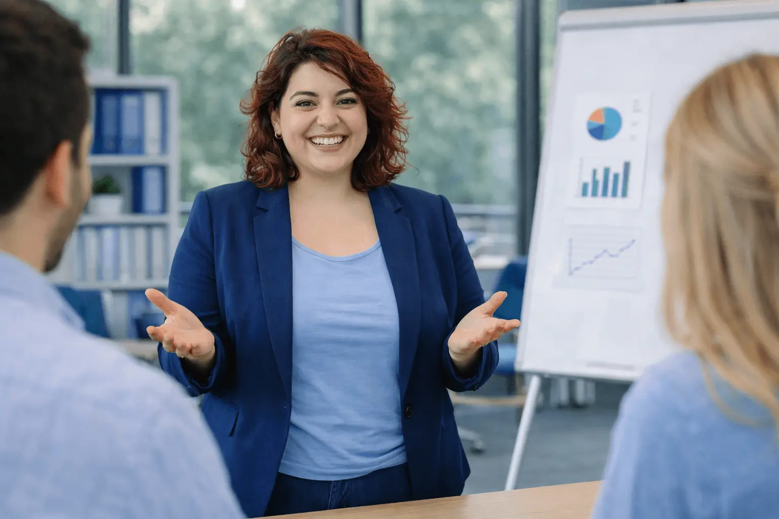 Assessment-Center-Coach trainiert Bewerber im Workshop